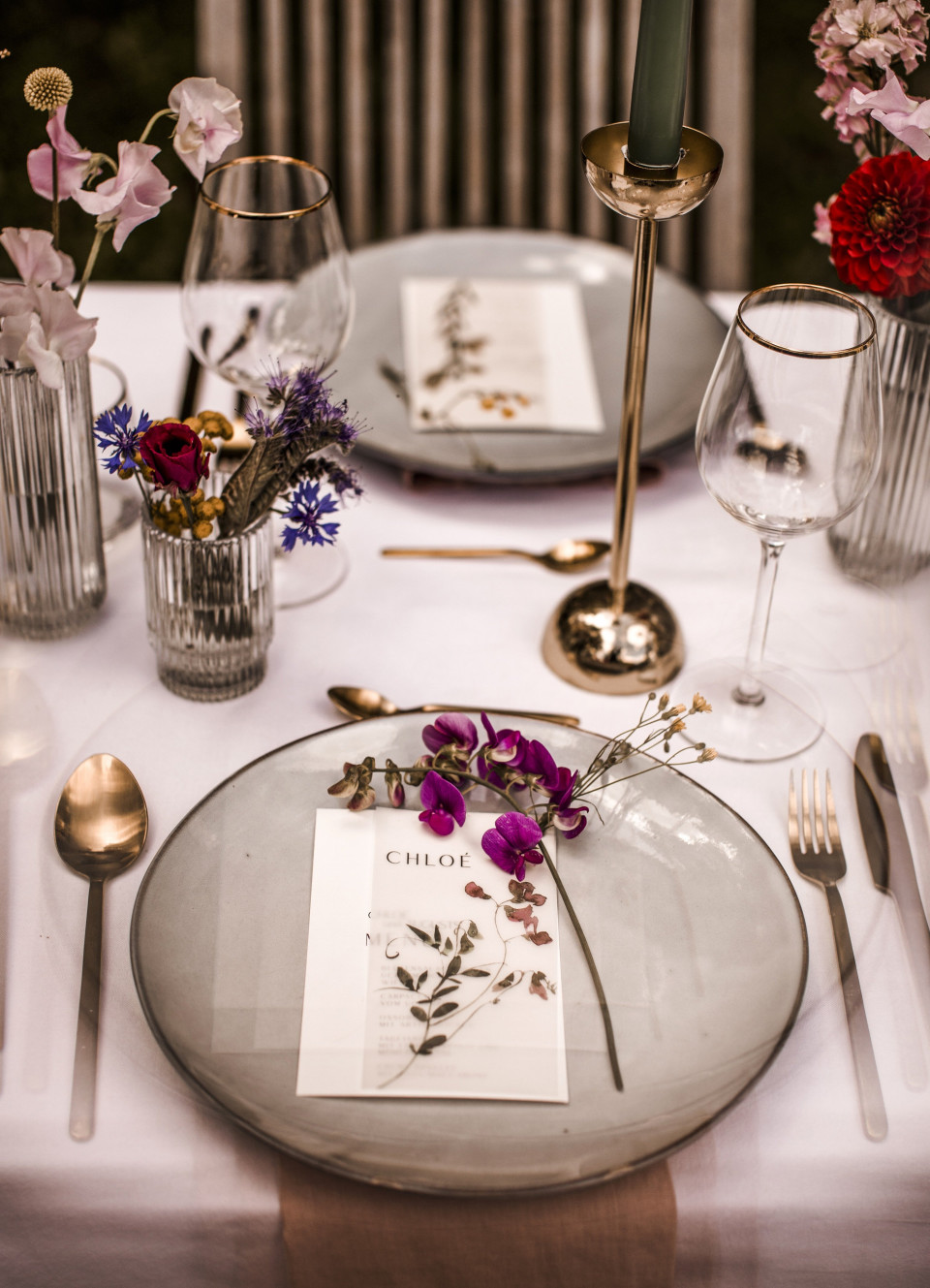 Luxoriös-minimalistische Menükarten und Namenskärtchen