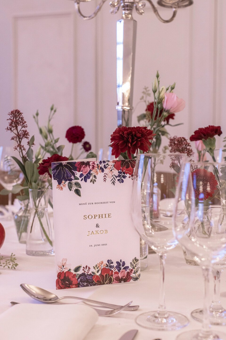 Botanische Menükarten