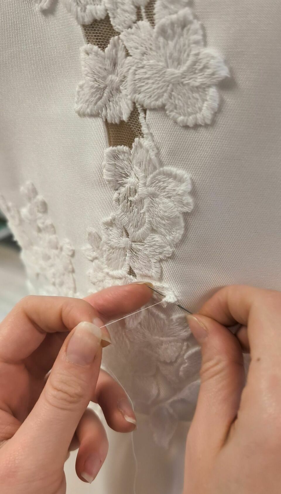 Trouwjurk van Engels Bruidsmode details