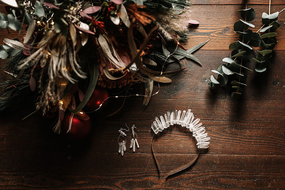 Winterliche Brautaccessoires