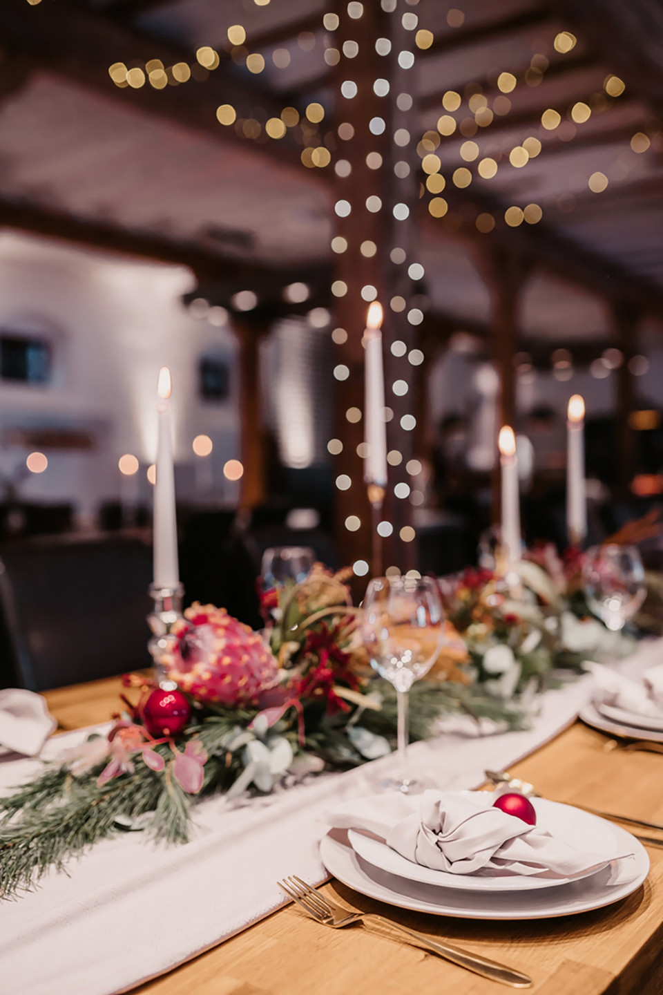 Weihnachtliche Tischdekoration