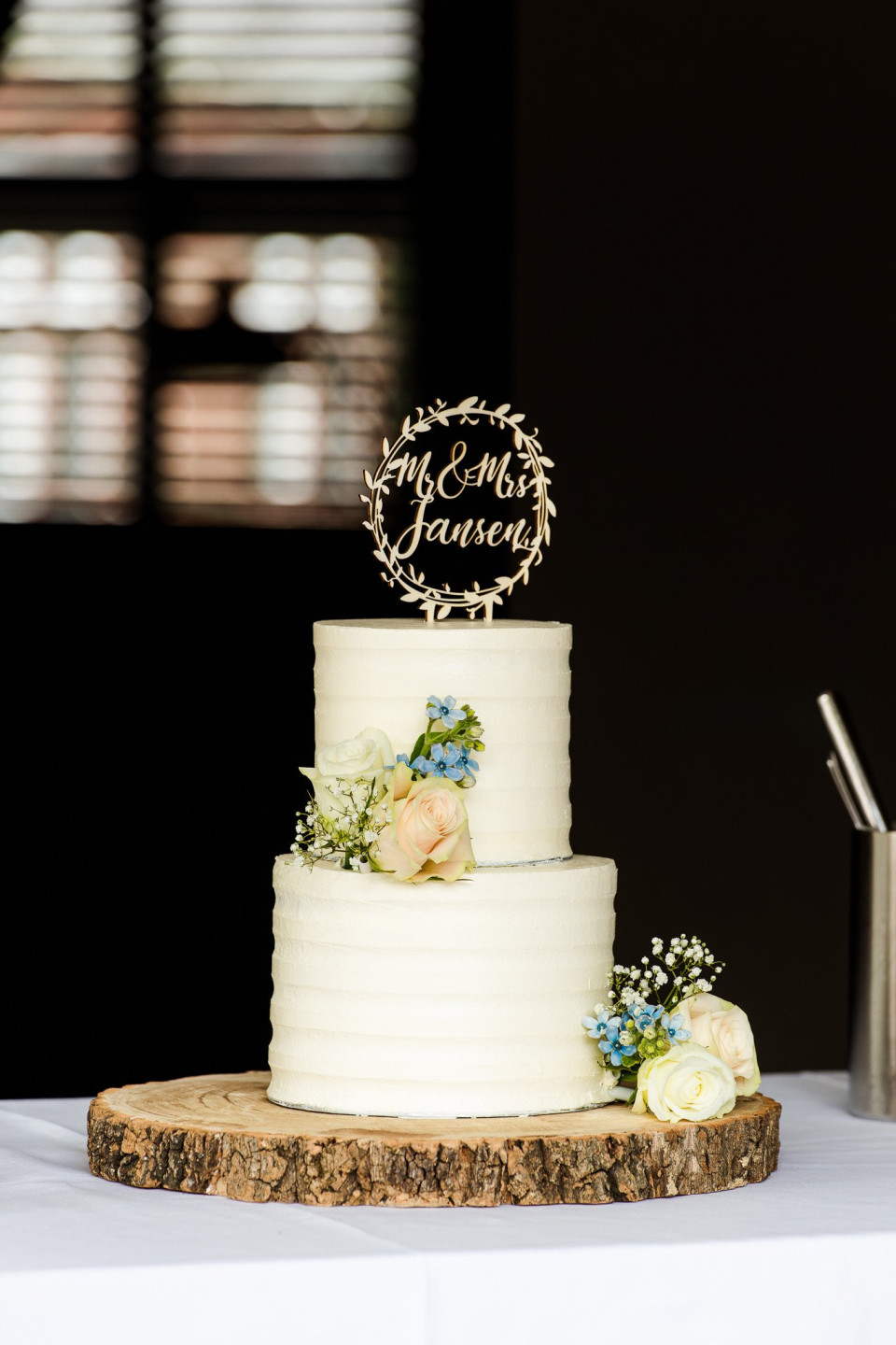 Bruidstaart van Caroliens Cake Creations overzicht