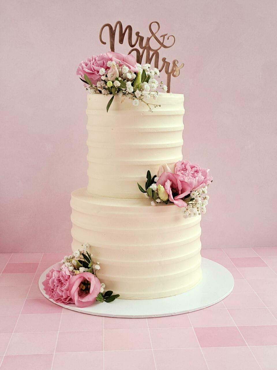 Bruidstaart van Cakes & Sweetsdesigner Anne Pijs details
