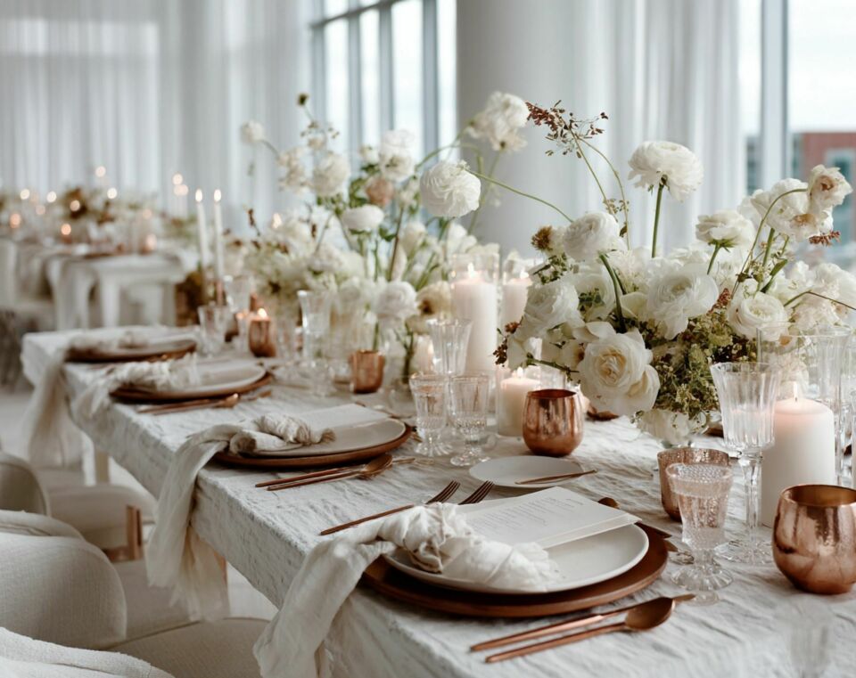 26blush white wedding with rose