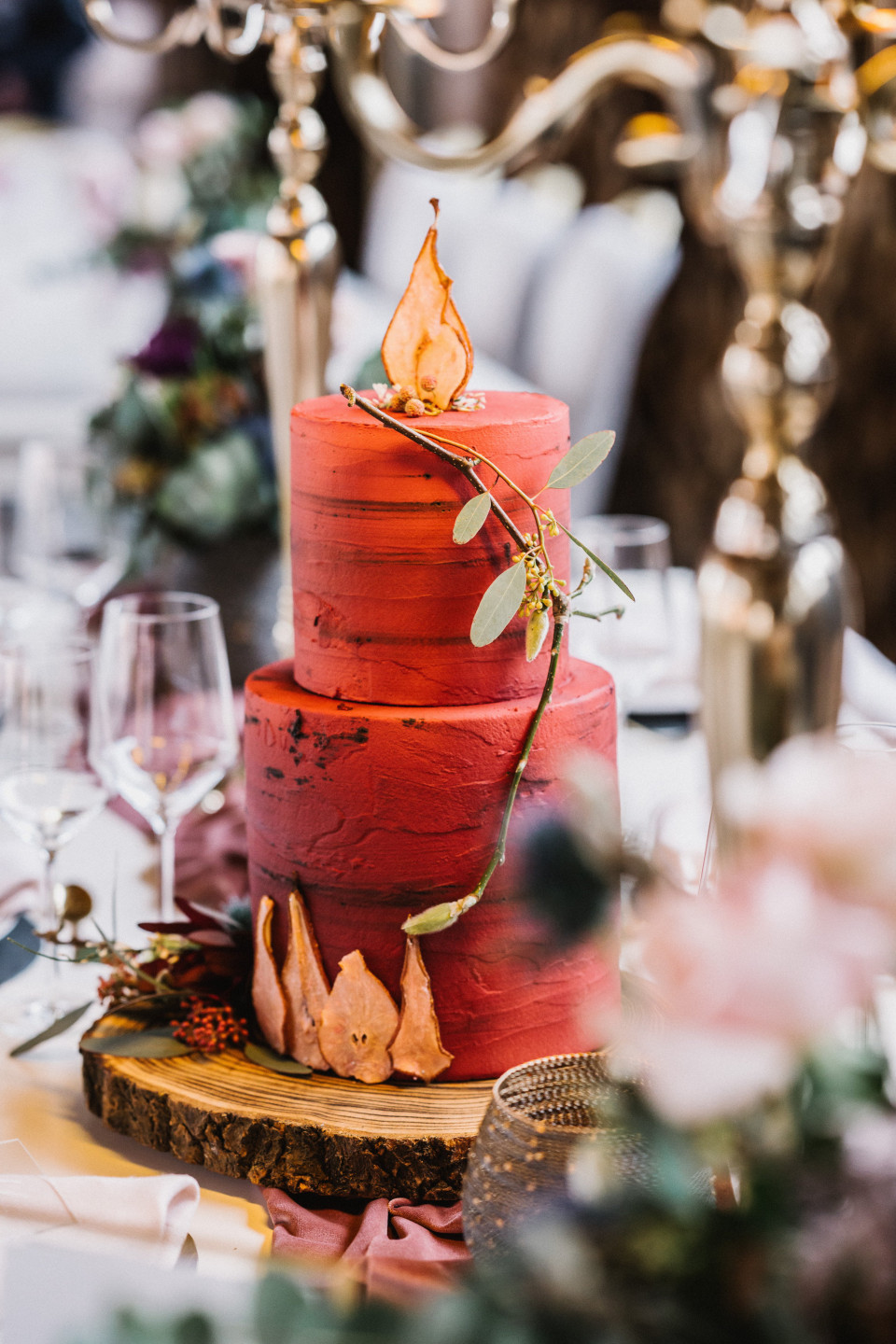 Winterliche Hochzeitstorte