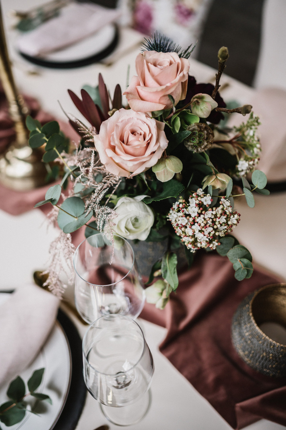 Winterliche Blumen für die Hochzeit