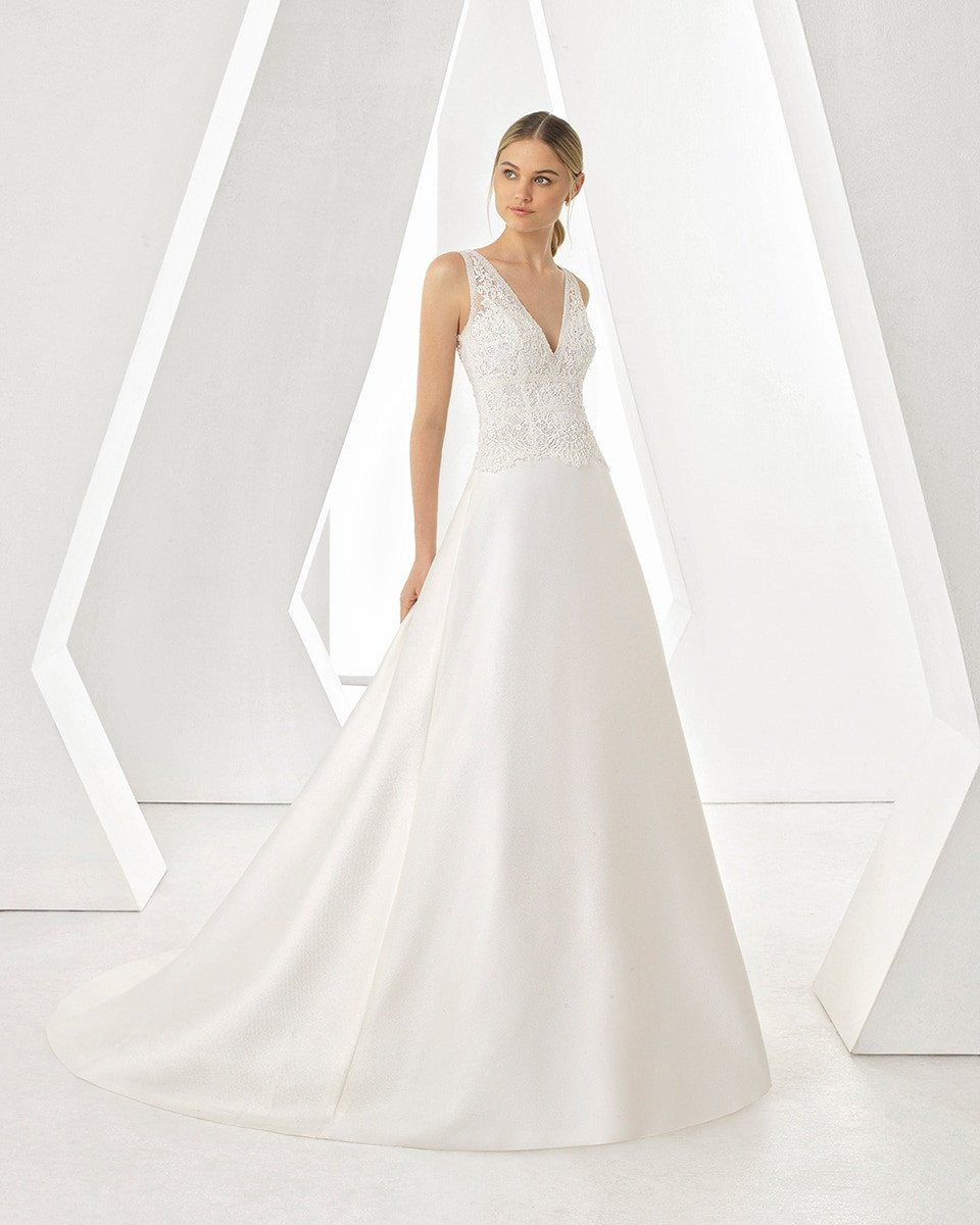 de witte trouwjurk is een prachtige, elegante japon
