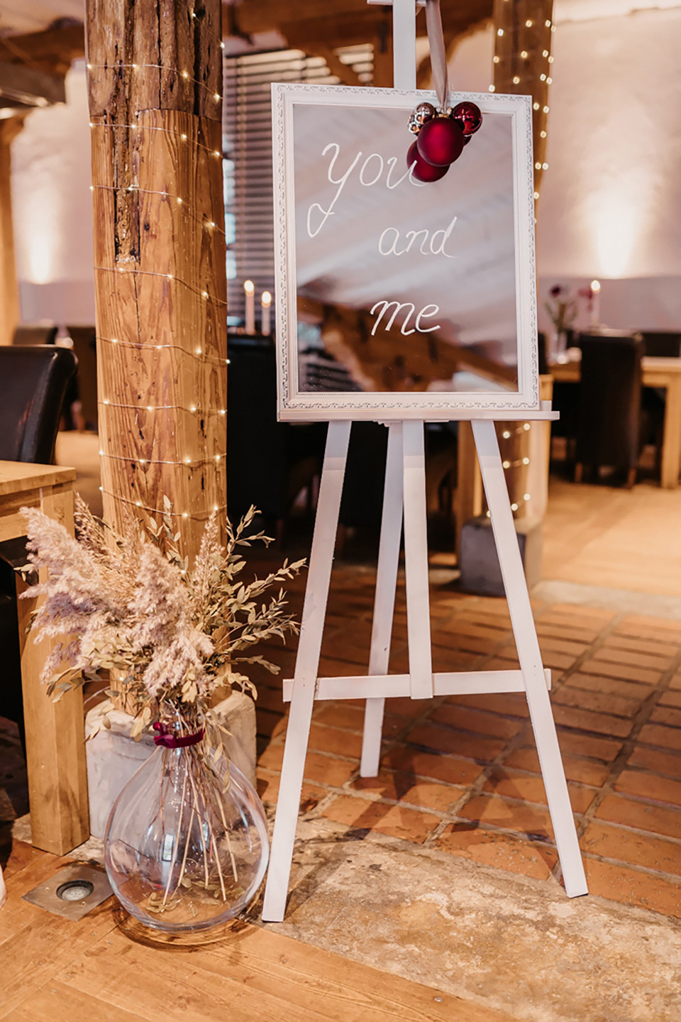 Aufsteller für die Hochzeit