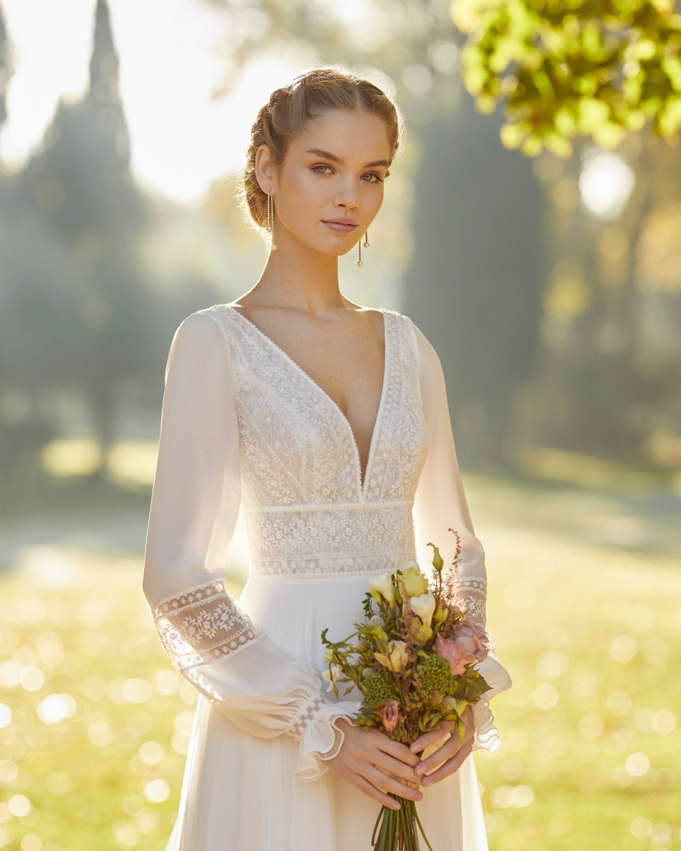 een mooie bruid in een witte trouwjurk