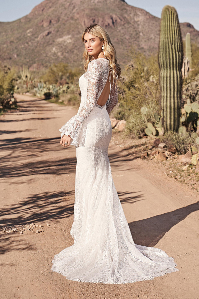 Boho Brautkleid mit Ärmeln