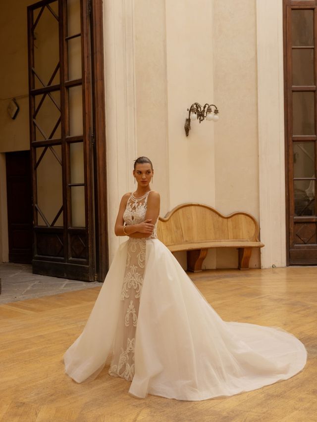 trouwjurk overrok modeca