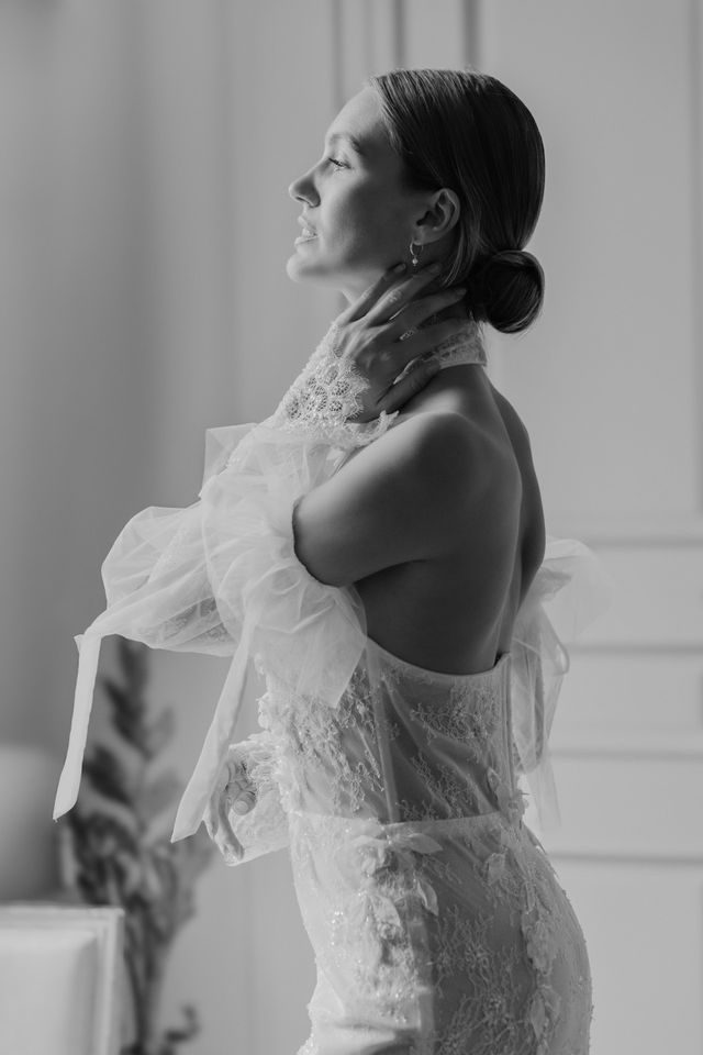 editorial foto bruid zwart wit