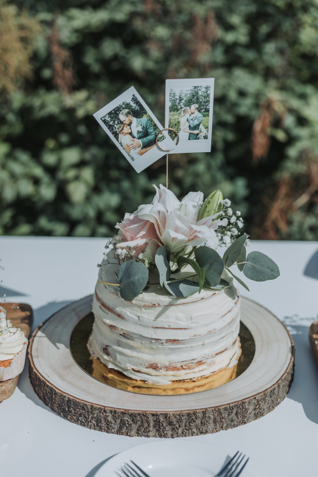 polaroids als taartopper