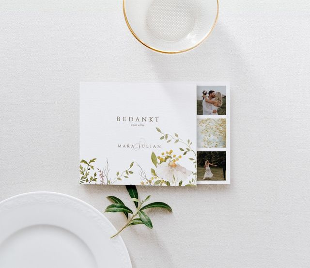 bedankkaartje cotton bird bloemen