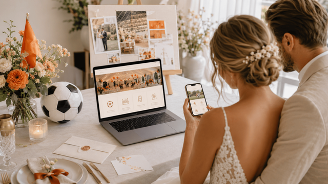 bruidspaar maakt website voor wk bruiloft