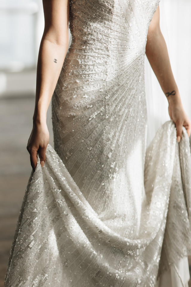 abiti da sposa argento