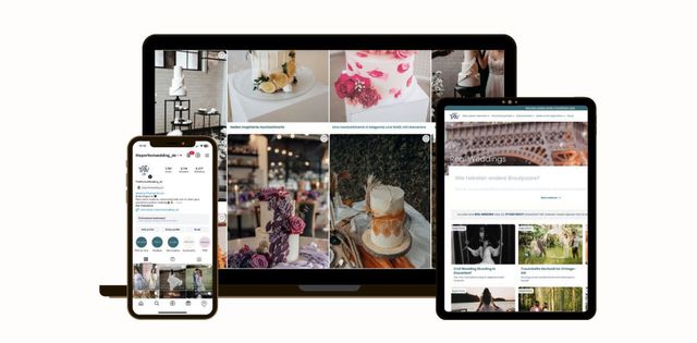 Smartphone neben Laptop und Tablet