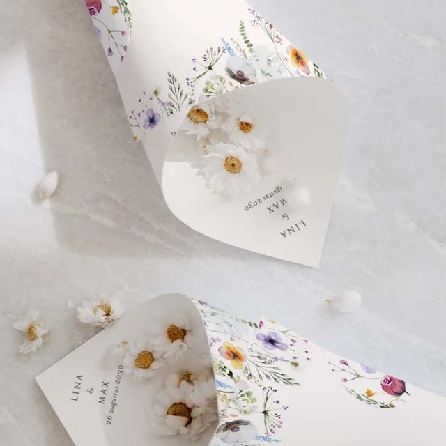 Cotton Bird decoratie met bloemen popcornzakjes