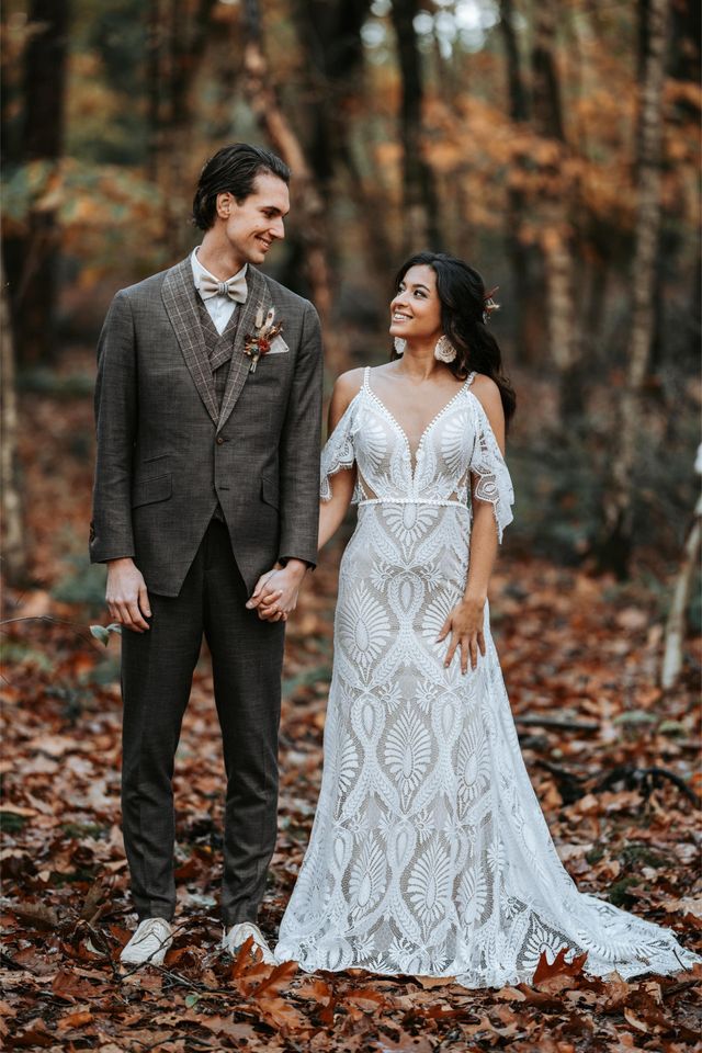 elopement bruiloft in het bos
