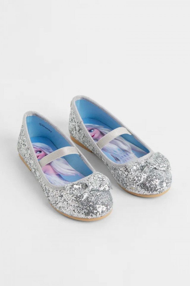 ballerina's met zilveren glitters voor bruidsmeisjes