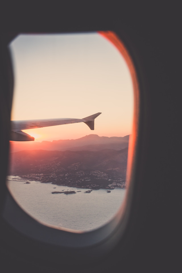Aussicht aus einem Flugzeug