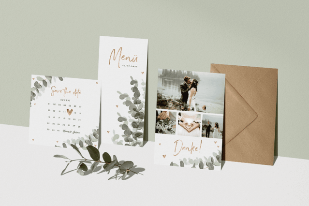 Hochzeitskarten botanisches Design