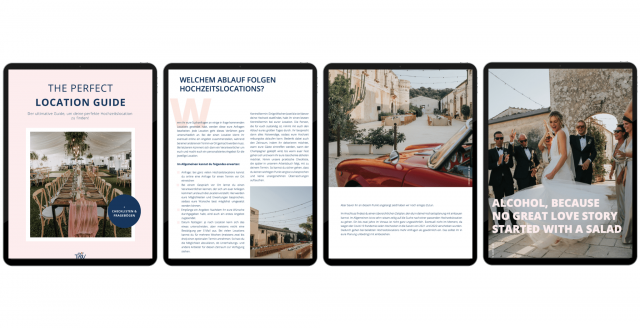Location Guide E-Book auf vier Ipads