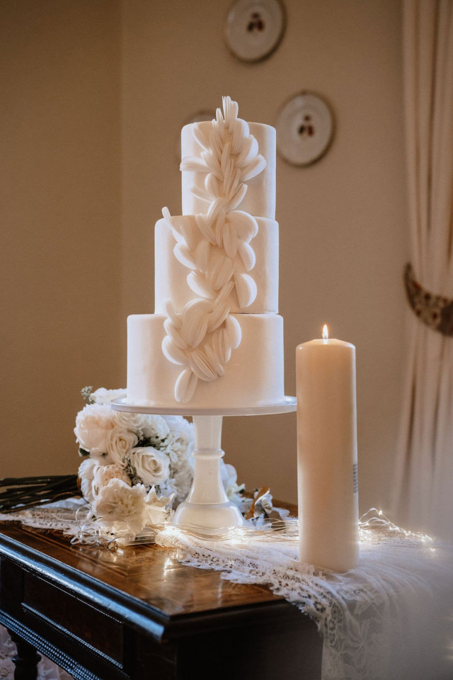 Hochzeitstorte mit Macarons