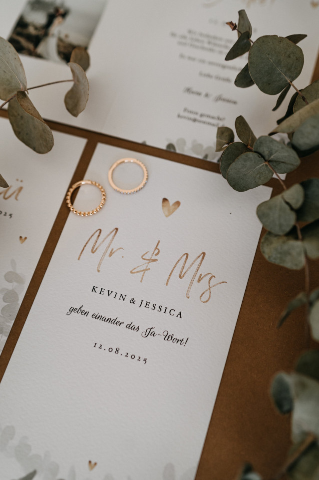 Eukalyptus Hochzeitseinladung