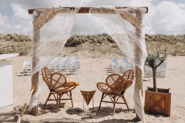 Ceremonie opstelling blow beach house