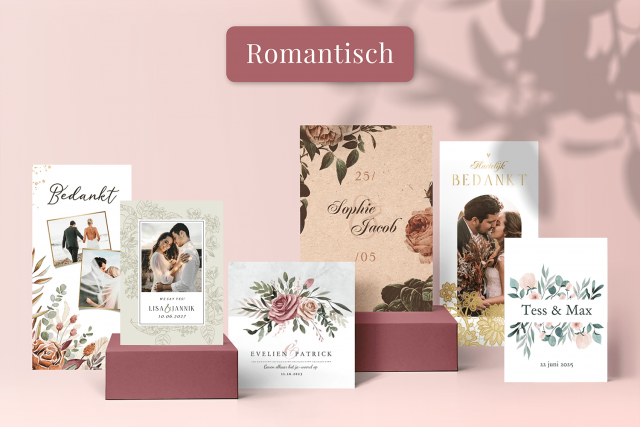 Romantisches Hochzeitskartenset