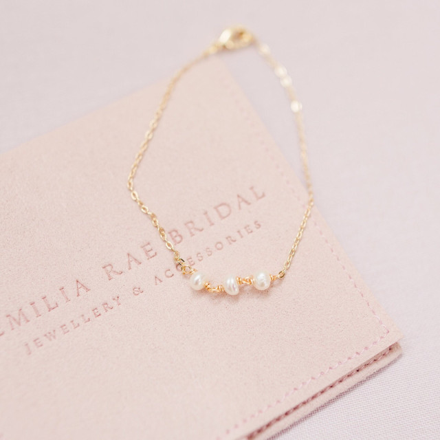 klassieke gouden armband met parels van etsy