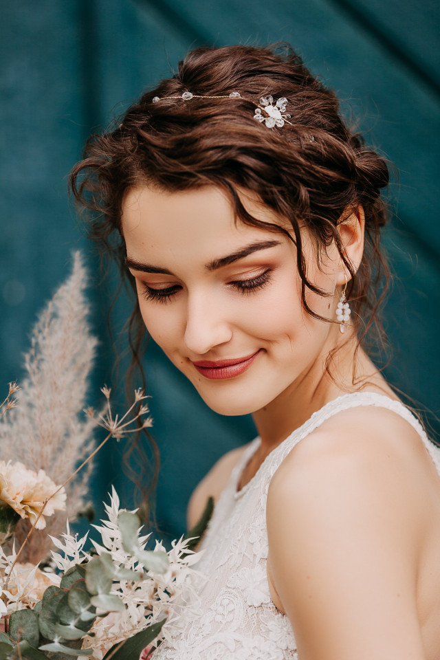 peinados de novia pelo corto