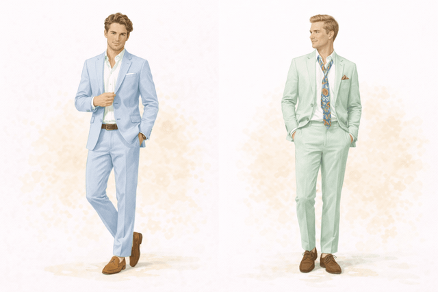 mannen summer chic pakken bruiloft