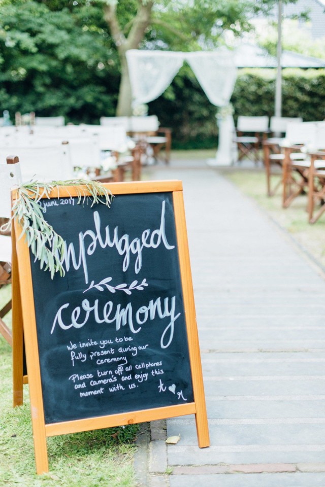 unplugged wedding is een bruiloft zonder telefoon
