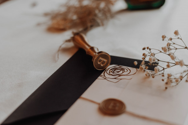 trouwkaarten met pen