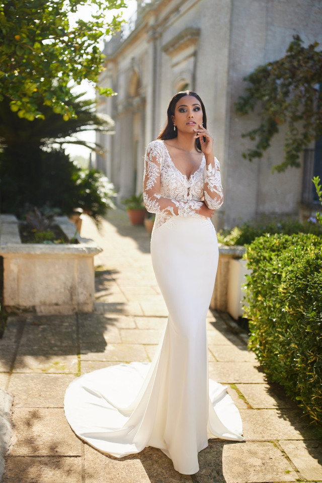 Vestido floreado blanco.