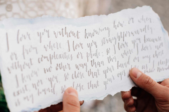 Poemas de amor en bodas.