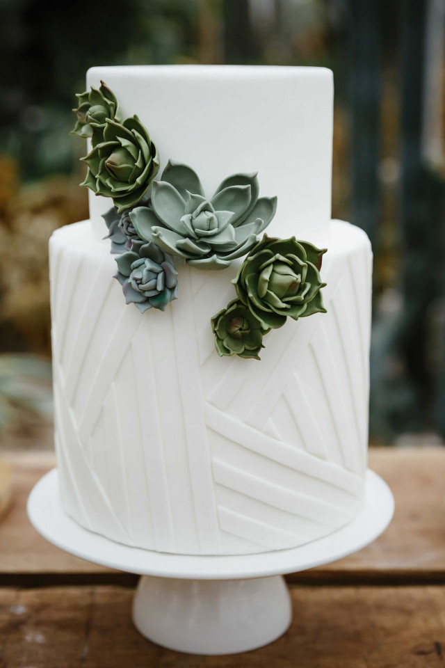 Hochzeitstorte mit Kaktuss Design