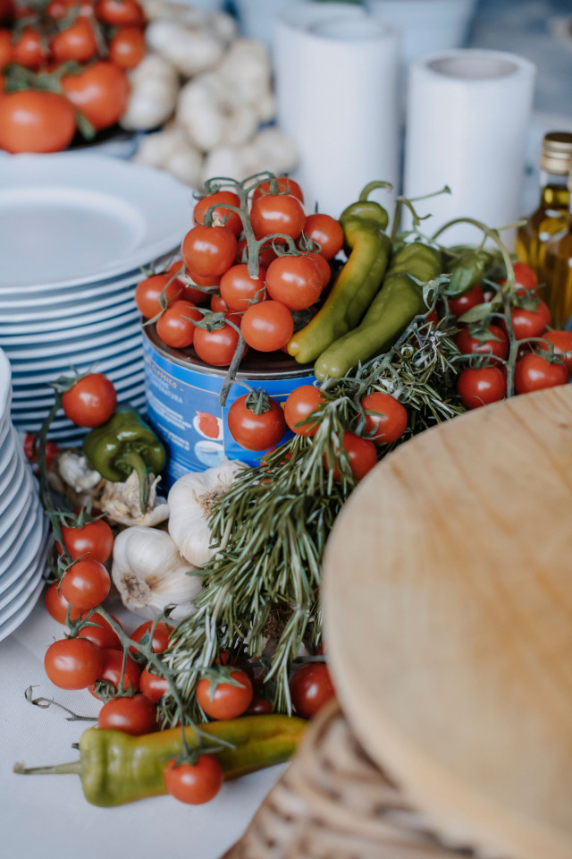 Italienische essen, Tomaten und anderes Gemüse