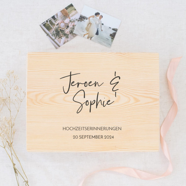 Hochzeitserinnerungen Holzbox