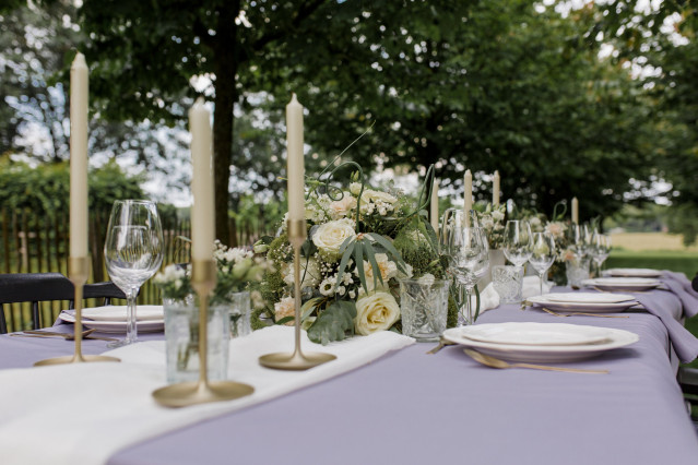 mariage sur un thème nature romantique