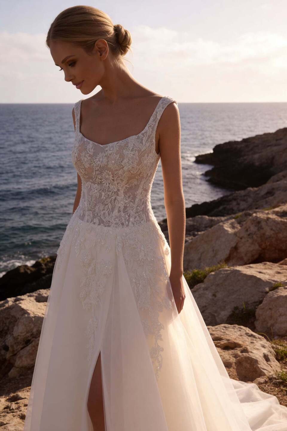 Galvan Sposa trouwjurk Gilda met kanten lijfje