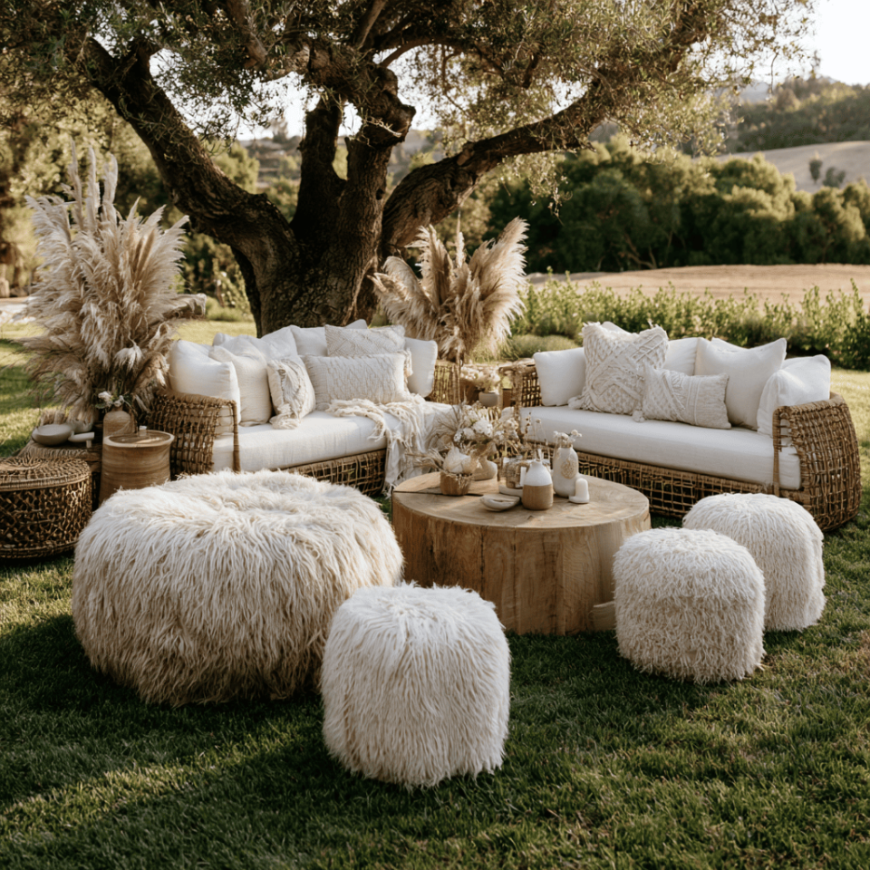 lounge area outside wedding