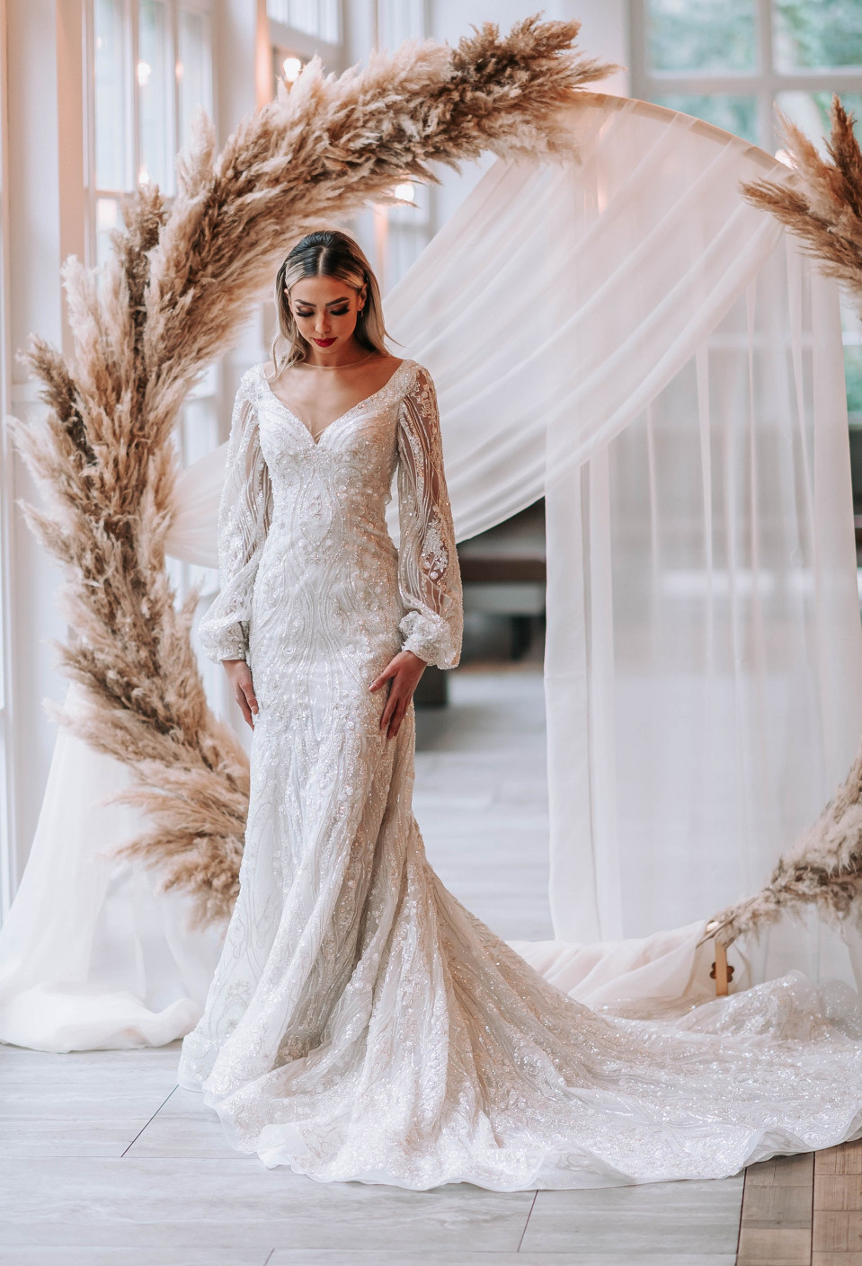 trouwjurk door de bruid