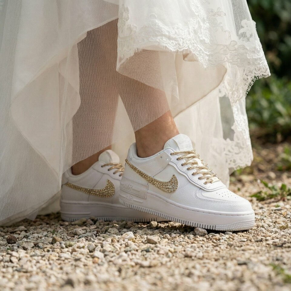 Bruidsschoenen van Julescustomizedkicks impressie 3