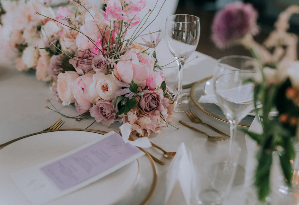 Bruidsboeket van Blumenwerkstatt Frank details