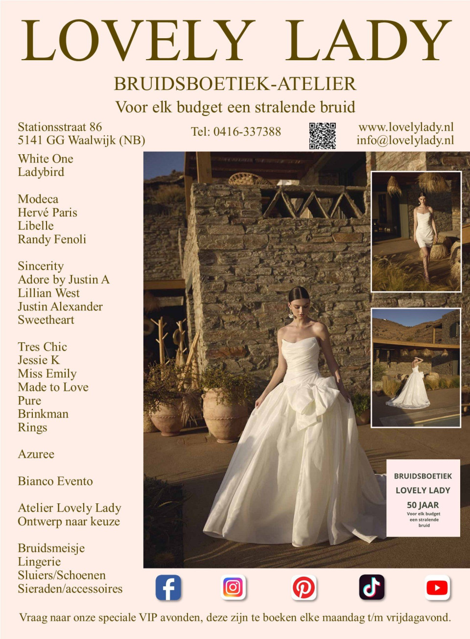 Trouwjurk passen bij Bruidsboetiek Lovely Lady