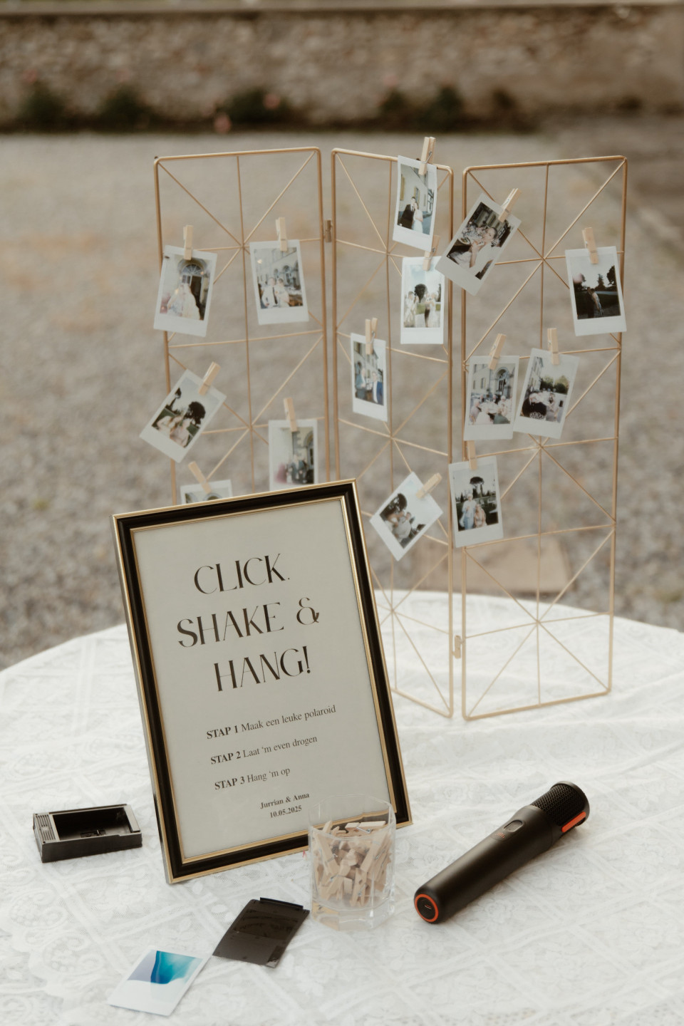 Decoratie met gepersonaliseerde polaroids