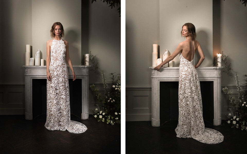 Trouwjurk van Atelier Edwin Oudshoorn details